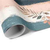 Rustic Celestial Stripe Moon Sun Earthy (2) Cadeaupapier (Rol Hoek)