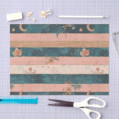 Rustic Celestial Stripe Moon Sun Earthy (6) Tissuepapier (Craft)