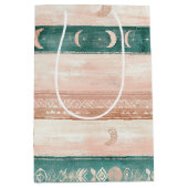 Rustic Celestial Stripe Moon Sun Earthy (7) Medium Cadeauzakje (Voorkant)