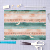 Rustic Celestial Stripe Moon Sun Earthy (8) Tissuepapier (Craft)