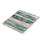 Rustic Celestial Stripe Moon Sun Earthy (9) Tegeltje (Zijkant)