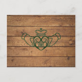 Rustic Celtic Claddagh Briefkaart (Voorkant)