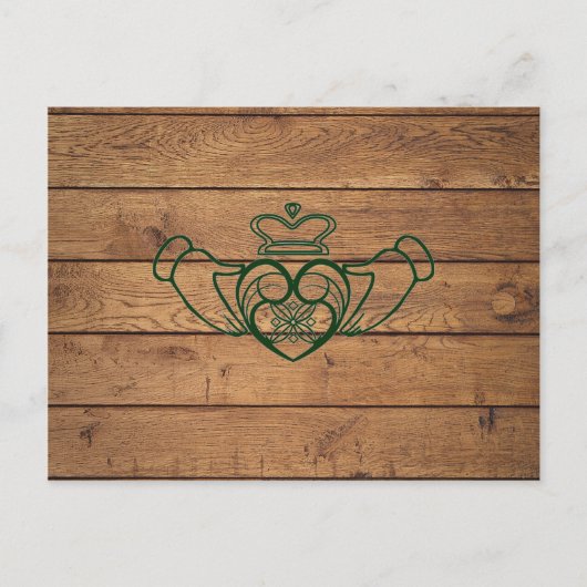 Rustic Celtic Claddagh Briefkaart (Voorkant)