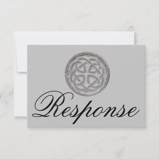 Rustic Celtic Knot Minimalist RSVP-kaart RSVP Kaartje (Voorkant)