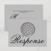 Rustic Celtic Knot Minimalist RSVP-kaart RSVP Kaartje (Voorkant / Achterkant)