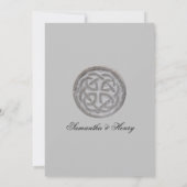 Rustic Celtic Knot Minimalist Wedding Invitation Kaart (Achterkant)