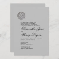 Rustic Celtic Knot Minimalist Wedding Invitation