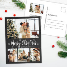 Rustic Chalkboard 4 Foto-collage Kerstmis