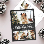 Rustic Chalkboard 4 Foto-collage Kerstmis Briefkaart