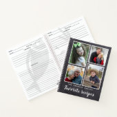 Rustic Chalkboard 4 Recipes voor fotocollage Notitieboek (Binnen)