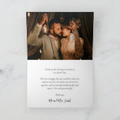 Rustic Chalkboard 6 Photo Collage Wedding Bedankkaart (Binnen)