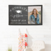 Rustic Chalkboard Afstuderen Banner met foto (Insitu)