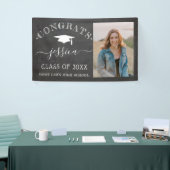 Rustic Chalkboard Afstuderen Banner met foto (Beurs)