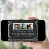 Rustic Chalkboard Afstuderen BBQ Party 4 Foto Kaart