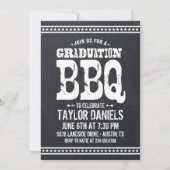 Rustic Chalkboard Afstuderen Foto BBQ Uitnodiging (Achterkant)