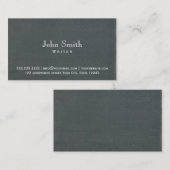 Rustic Chalkboard Background Writer Visitekaartje (Voorkant / Achterkant)