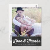 RUSTIC CHALKBOARD | BEDANKT DANK U BRIEFKAART (Voorkant / Achterkant)