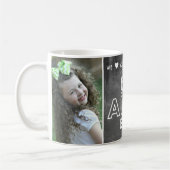 Rustic Chalkboard Best tante Ever Typography Photo Koffiemok (Links)