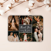 Rustic Chalkboard Collage Wedding Bedankt Magnet Magneet