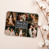 Rustic Chalkboard Collage Wedding Bedankt Magnet Magneet