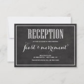 Rustic Chalkboard Eat Drink & zijn huwelijksopname Kaart (Voorkant)