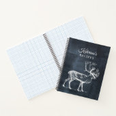 Rustic Chalkboard en Deer Recipe Cookbook Notitieboek (Binnen)