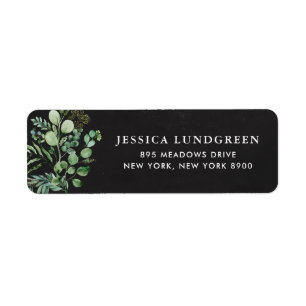 Rustic Chalkboard Eucalyptus Leaves Greenery Etiket