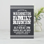 Rustic Chalkboard Family Reunion-uitnodigingen Kaart (Staand voorkant)
