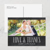 Rustic Chalkboard Foto bedankt Briefkaart (Voorkant / Achterkant)