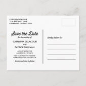 RUSTIC CHALKBOARD | FOTO BESPAAR DE DATUM-BRIEFKAA AANKONDIGINGSKAART (Achterkant)