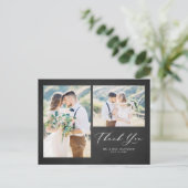 Rustic Chalkboard Foto Collage Weddenschap Harteli Briefkaart (Staand voorkant)