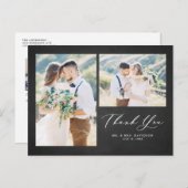 Rustic Chalkboard Foto Collage Weddenschap Harteli Briefkaart (Voorkant / Achterkant)