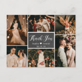 Rustic Chalkboard Foto Collage Weddenschap Harteli Briefkaart (Voorkant)