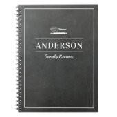 Rustic Chalkboard - Gepersonaliseerd familieboek Notitieboek (Voorkant)