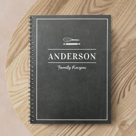 Rustic Chalkboard - Gepersonaliseerd familieboek Notitieboek