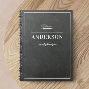 Rustic Chalkboard - Gepersonaliseerd familieboek Notitieboek