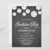 Rustic Chalkboard Hanging Lantern Afstuderen Kaart (Voorkant)