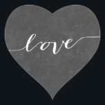Rustic Chalkboard Heart Wedding Favor Stickers<br><div class="desc">Rustic Chalkboard Heart Wedding Favor Stickers.</div>