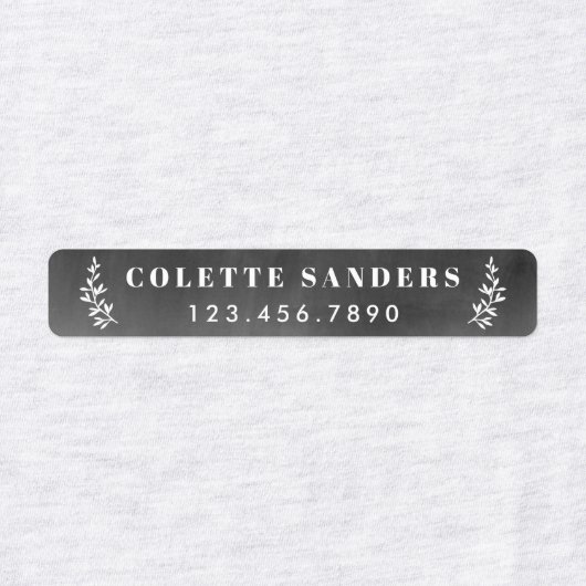 Rustic Chalkboard Iron on Name Labels (Design 1)