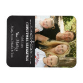 Rustic Chalkboard kerstzegelfoto Magneet (Horizontaal)