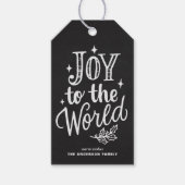 Rustic Chalkboard maakt deel uit van de wereld ker Cadeaulabel (Voorkant)
