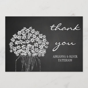 Rustic Chalkboard Mason Jar Flowers Hartelijk dank Bedankkaart