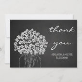 Rustic Chalkboard Mason Jar Flowers Hartelijk dank Bedankkaart (Voorkant)