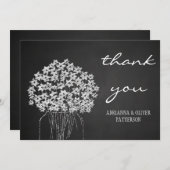 Rustic Chalkboard Mason Jar Flowers Hartelijk dank Bedankkaart (Voorkant / Achterkant)
