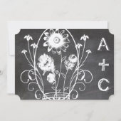 Rustic Chalkboard Mason Jar Typografie Kaart (Achterkant)