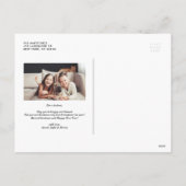 Rustic Chalkboard Merry Christmas Script Foto Feestdagenkaart (Achterkant)