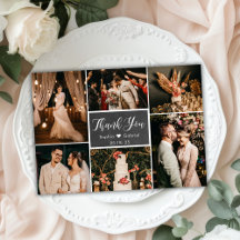 Rustic Chalkboard Multi Photo Collage Wedding