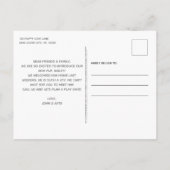 Rustic Chalkboard New Pet Photo Hallo Puppy Dog Aankondigingskaart (Achterkant)