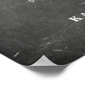 Rustic Chalkboard niet-aangesloten Ceremony Poster (Hoek)