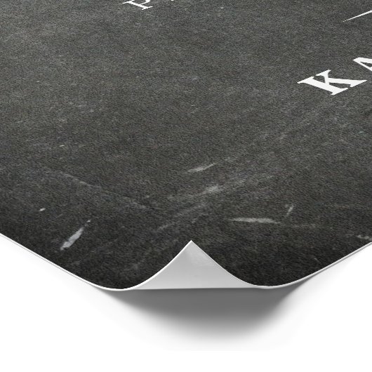 Rustic Chalkboard niet-aangesloten Ceremony Poster (Hoek)